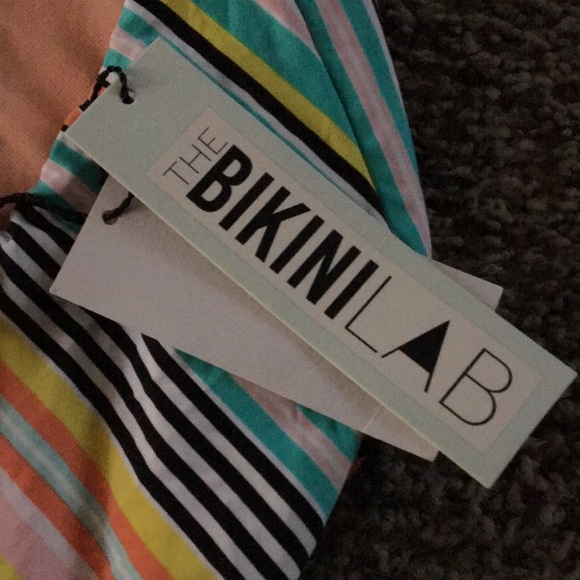 NWT The Bikini Lab Striped One Piece Swimsuit - Picture 5 of 6